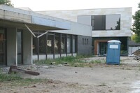 Afbraak en opbouw van het nieuwe culturele centrum te Schilde